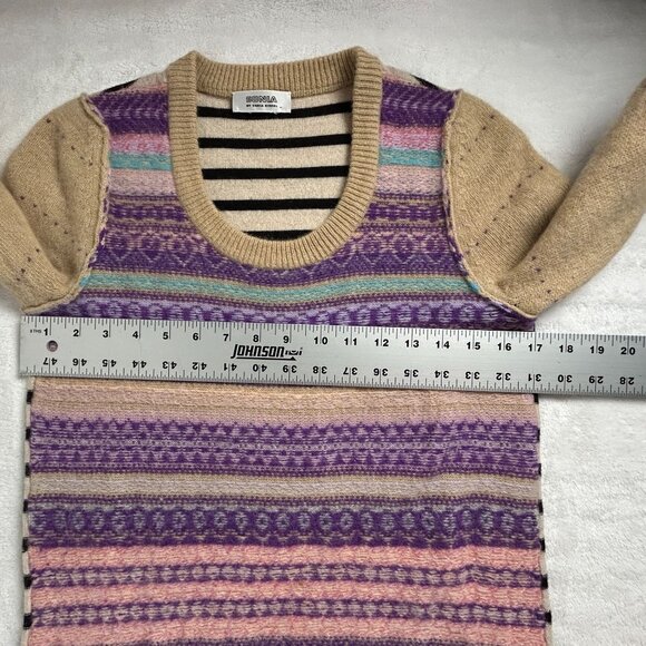 Sonia By Sonia Rykiel Womens Multicolor Knit Sweater Dress Long Sleeve Striped - Picture 5 of 7